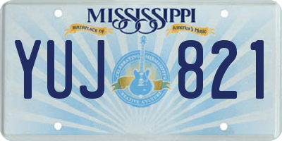 MS license plate YUJ821