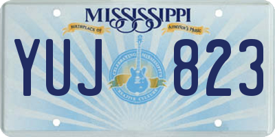 MS license plate YUJ823