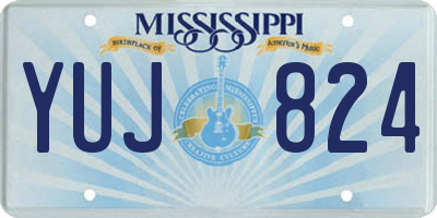 MS license plate YUJ824