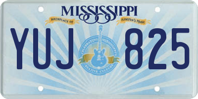 MS license plate YUJ825