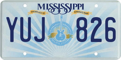 MS license plate YUJ826