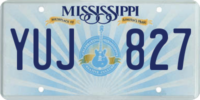 MS license plate YUJ827