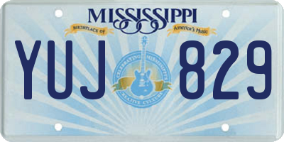 MS license plate YUJ829