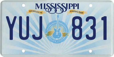 MS license plate YUJ831