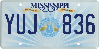 MS license plate YUJ836