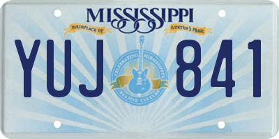 MS license plate YUJ841