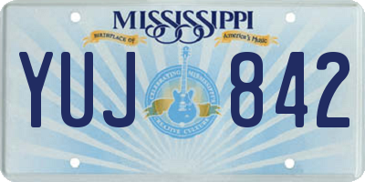 MS license plate YUJ842