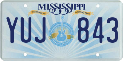 MS license plate YUJ843