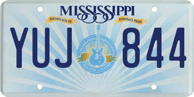 MS license plate YUJ844