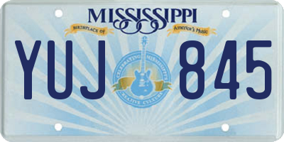 MS license plate YUJ845