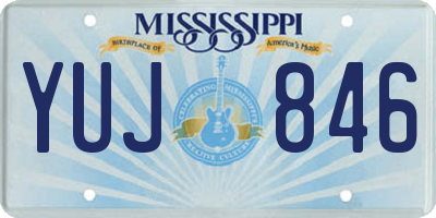MS license plate YUJ846