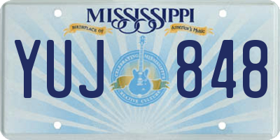 MS license plate YUJ848