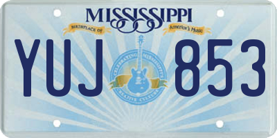 MS license plate YUJ853