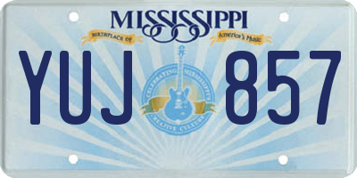 MS license plate YUJ857