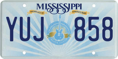 MS license plate YUJ858