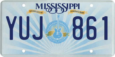 MS license plate YUJ861