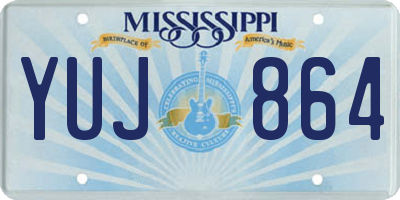 MS license plate YUJ864