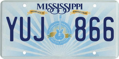 MS license plate YUJ866