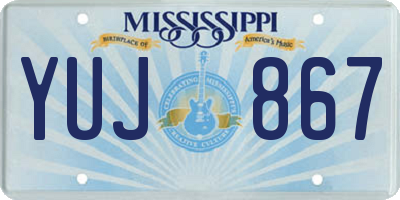 MS license plate YUJ867