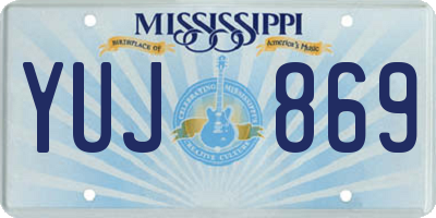 MS license plate YUJ869