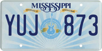 MS license plate YUJ873