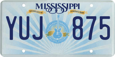 MS license plate YUJ875