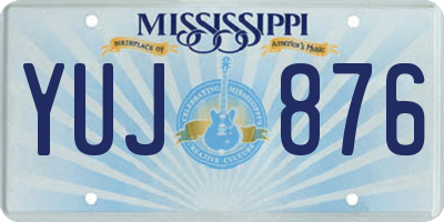 MS license plate YUJ876