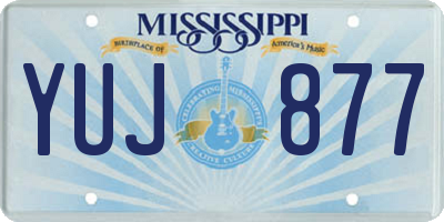 MS license plate YUJ877