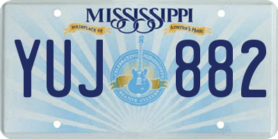 MS license plate YUJ882