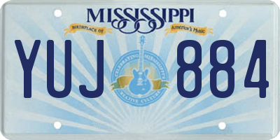 MS license plate YUJ884