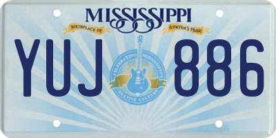 MS license plate YUJ886