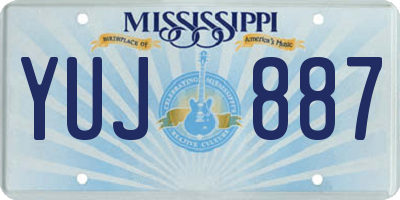 MS license plate YUJ887