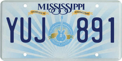 MS license plate YUJ891