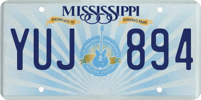 MS license plate YUJ894