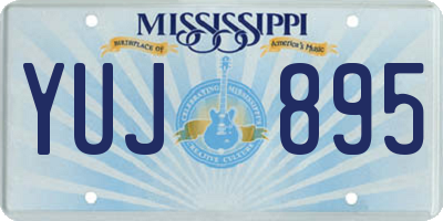 MS license plate YUJ895
