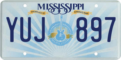 MS license plate YUJ897