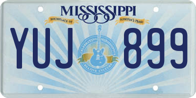 MS license plate YUJ899