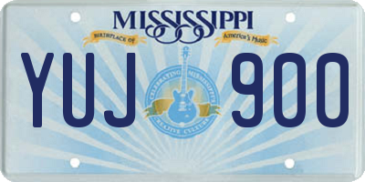 MS license plate YUJ900