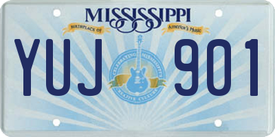 MS license plate YUJ901
