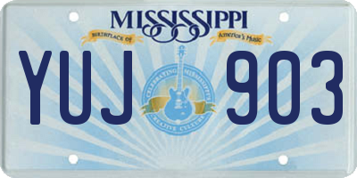 MS license plate YUJ903