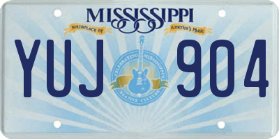 MS license plate YUJ904