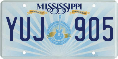 MS license plate YUJ905