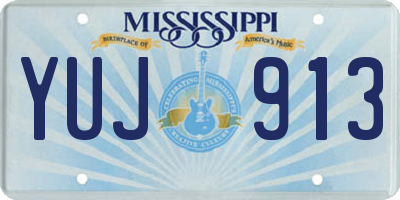MS license plate YUJ913