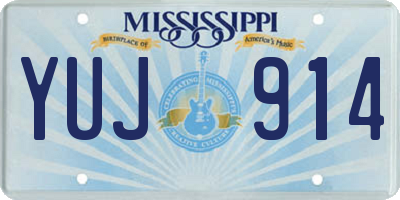 MS license plate YUJ914