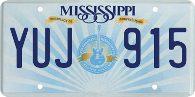 MS license plate YUJ915