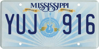MS license plate YUJ916