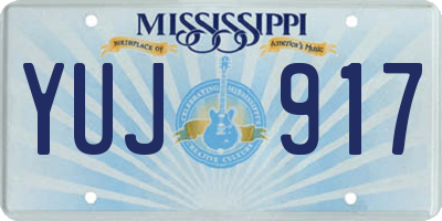 MS license plate YUJ917
