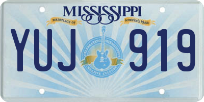 MS license plate YUJ919