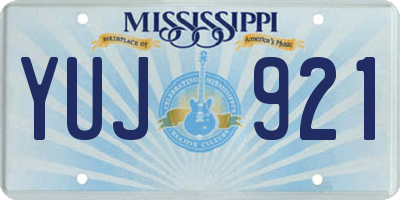 MS license plate YUJ921
