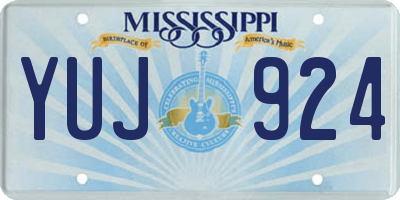 MS license plate YUJ924